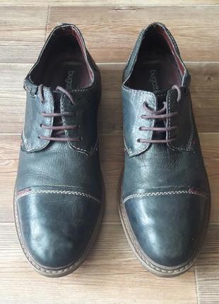 Кожаные туфли bugatti р.42-27,5-28 см