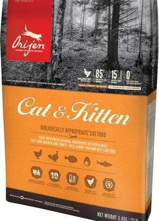 Orijen Cat & Kitten (Ориджен Кэт энд Киттен) сухой корм для ко...