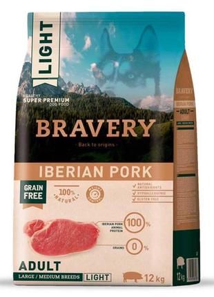 Bravery Iberian Pork Adult Large Medium (Бравери Лардж Свинина...