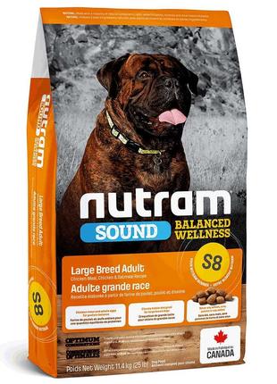 Nutram S8 Sound Balanced Wellness Large Breed Adult Dog (Нутра...