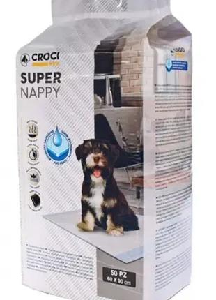 Пелюшки для собак і тварин 90х60 см. 50 шт. Croci Super Nappy ...
