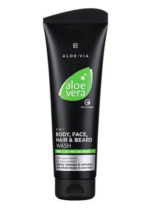 Aloe vera шампунь для тіла, обличчя, волосся та бороди 4в1.