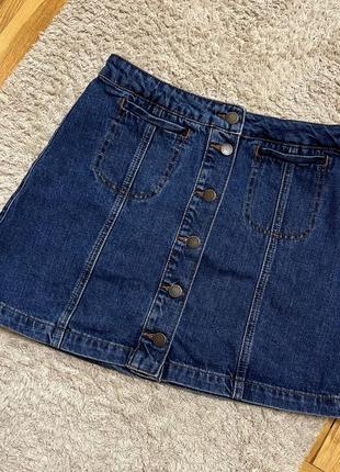Женская джинсовая юбка topshop на пуговицах