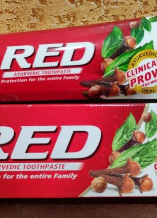 Аюрведическая 100 гр КРАСНАЯ зубная паста RED Dabur ОАЭ десна ...