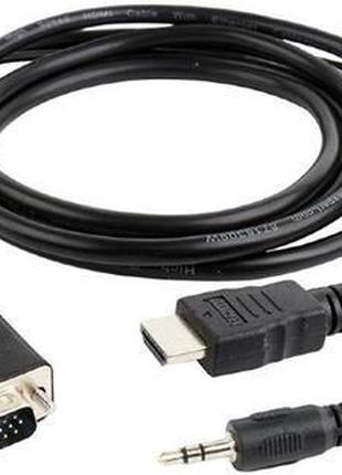 Перехідник Cablexpert HDMI / VGA / audio 3m Black (A-HDMI-VGA-...