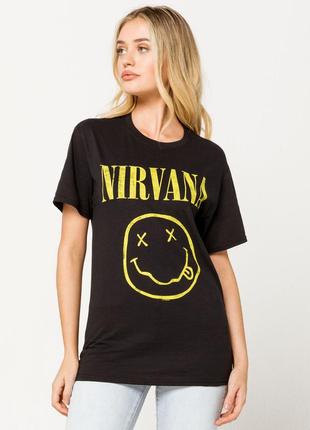 Женская хлопковая футболка бойфренд nirvana 2019 оригинал