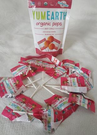 Yum earth😋презент оригинальный🌶️😋organic🍭pops😋🌶️манго & чили🥭🍭...