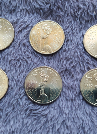 Монета 1 гривня "70 років Перемоги 1945-2015" з ролу