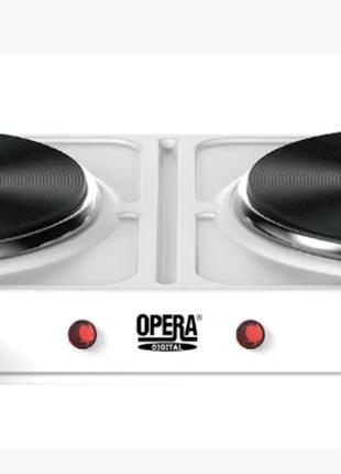 Настольная Плита Электрическая Opera OP-5714 2000Вт 2 Конфорки – низкие цены, кредит, оплата частями в интернет-магазине ROZETKA от продавца: Happy Day</p><p>Дана плитка має дві цілі круглі нагрівальні поверхні. Регулювати потужність жару плитки можна за допомогою механічного оборотного регулятора для кожної поверхні окремо. Управління плиткою, дуже просте та зручне, з плавним регулюванням потужності. Закриті нагрівальні диски, кожен потужністю в 1 кВт, забезпечують рівномірний розігрів та краще приготування їжі.</p><p>Переваги дискової електроплити:</p><ul><li>Ергономічний дизайн та компактність.</li><li>Регульований термостат.</li><li>Покриття варильної поверхні виготовлено з нержавіючої сталі.</li><li>Закрита спіраль.</li><li>Забезпечена захистом від перегріву.</li><li>Індикатор живлення .</li><li>Високі ніжки з гумовим покриттям.</li><li>Легко чиститься та миється.</li></ul><p><p><img alt=