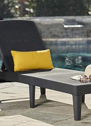 Шезлонг лежак Allibert Jaipur Sun Lounger with Cushion