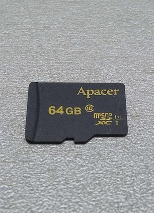 Карта флэш памяти Б/У MicroSD 64Gb
