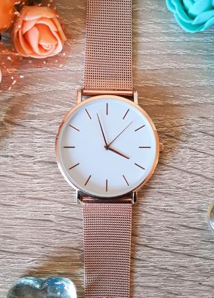 Часы женские наручные Classic steel watch розовое золото