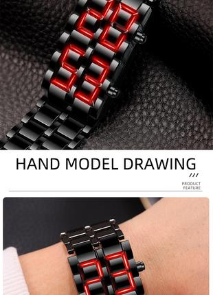 Мужские наручные кварцевые часы Samurai Lava Watch Fashion