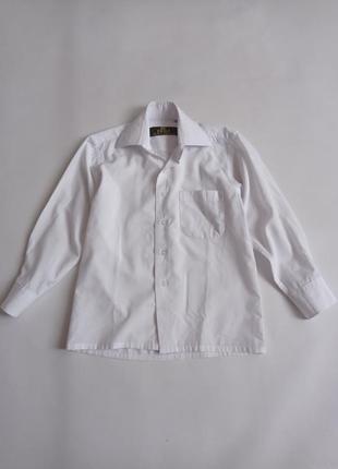 Белая рубашка с длинными рукавами 104 размер.