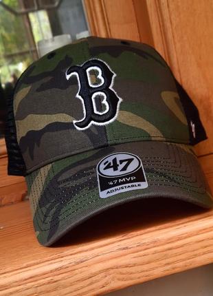 Бейсболка кепка тракер boston red sox (usa) mlb nba nhl nfl ne...