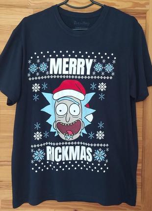 Футболка з принтом rick and morty від primark розмір xl