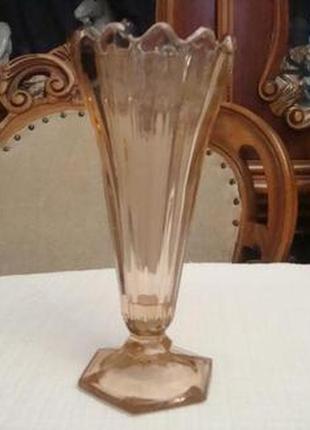 Антикварная ваза цветное стекло ссср 1920 - 1930 годов