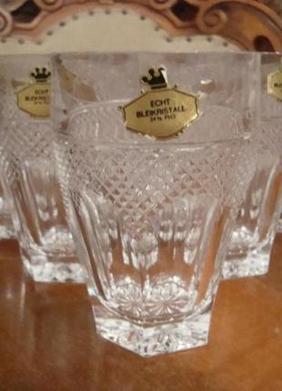 Шикарные стаканы набор 6 шт echt bleikristall германия №681