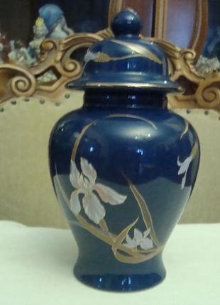 Антикварная ваза вазочка кобальт фарфор германия
