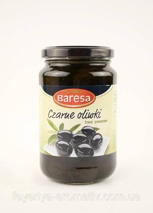 Оливки чорні без кісточки Baresa 340/160гр (Польща)