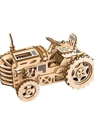 Деревянный 3D конструктор Robotime LK401 Трактор для детей под...