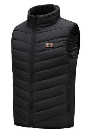 Жилетка з підігрівом від повербанку USB Lesko M01-9S 3XL Black...