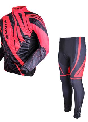 Вело костюм для чоловіків KIDITO KM-CT-09202 Red XL велоодяг, ...