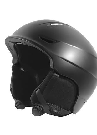 Защитный горнолыжный шлем Helmet 001 Black для катания на лыжа...