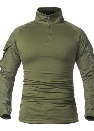 Тактическая рубашка Lesko A655 Green XL (36р.) мужская с длинн...