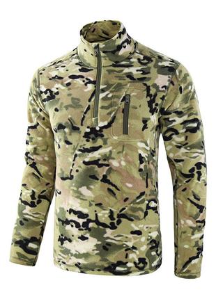 Тактическая кофта Lesko A973 Camouflage CP 2XL 38р. флисовая м...