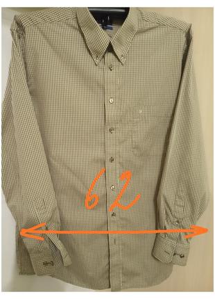 Рубашка мужская с оливкового цвета, тонкая, легкая, склад хлоп...