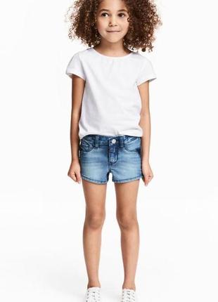 Джинсовые шорты на девочку h&m (размеры 98 см, 104 см)