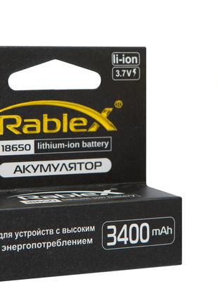 Аккумулятор Rablex 18650-3400mAh, 3.7v, Li-Ion
