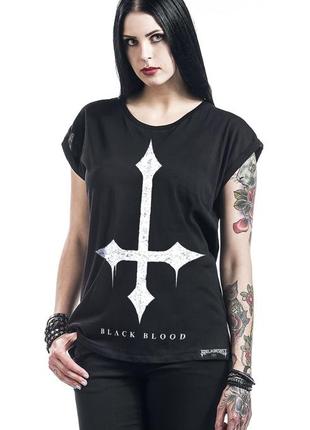 Крутевая черная футболка от black blood by gothicana
