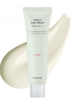 Солнцезащитный крем hyggee vegan sun cream spf 50+pa++++ 50 мл