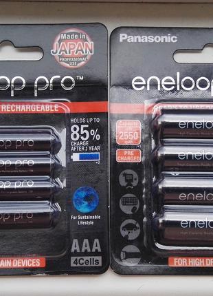 Аккумуляторы Panasonic Eneloop PRO AAA 950мАч | AA 2550mAh ОРИГІН
