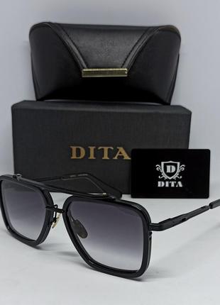 Dita люксовые мужские солнцезащитные очки черный градиент в че...