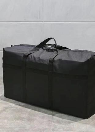 Большая черная водоотталкивающая сумка баул дорожная, для пере...