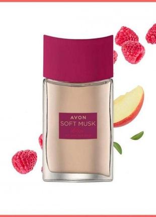 Женская туалетная вода avon soft musk delice velvet berries 50 мл
