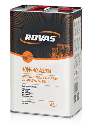 Rovas Масло 10W-40 A3/B4 5л полусинтетика