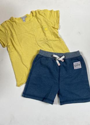 Набор синие шорты и футболка желтая сине-желтый набор шорты и ...