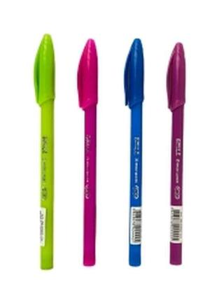 Ручка масляна Синій 0.5мм, кольоровий корпус, KIDS Line ТМ ZiBi