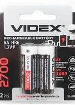 Акумулятор Videx 2700 mAh R 6 (AA) комплект 2шт