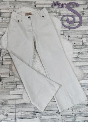 Женские легкие джинсы mes белые расклешённые размер 46 м