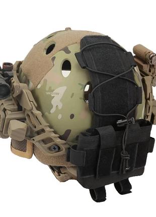 Тактический чехол для аккумулятора боевого шлема Черный MK2 ак...