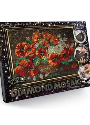 Алмазний живопис "DIAMOND MOSAIC", "Маки"