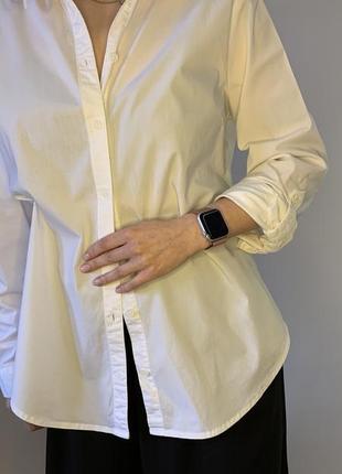 Белая рубашка блуза оверсайз