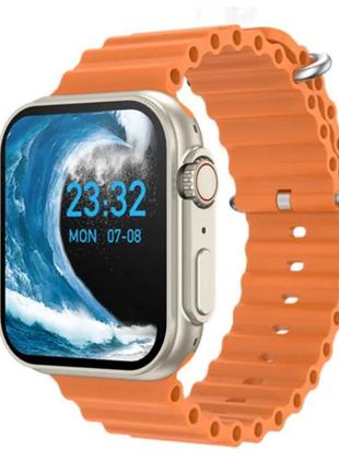Розумний смарт-годинник Smart Watch 8 Ultra Жовтогарячий-срібл...