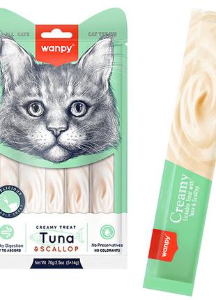Wanpy Creamy Lickable Treats Tuna & Scallop ВАНПИ ТУНЕЦ С МОРС...