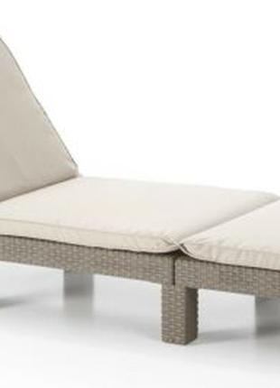 Шезлонг лежак Allibert Daytona Rattan Effect Sun Lounger
